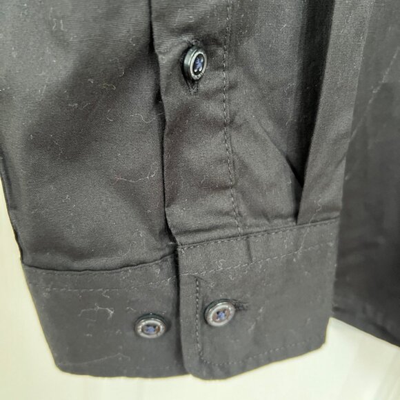 NWT DKNY Black Dress Shirt long sleeve Large - Picture 2 of 7